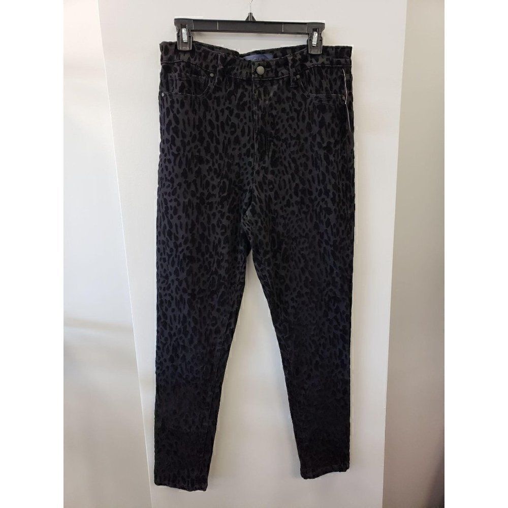 Rachel Roy Jean Jeggings Black sz 31 Flocked Animal-Printed NEW‎ - Picture 4 of 7